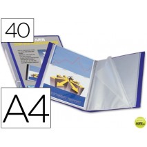 CARPETA BEAUTONE ESCAPARATE 37732 40 FUNDAS CANGURO POLIPROPILENO DIN A4 AZUL -PORTADA Y LOMO PERSON