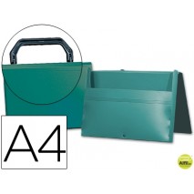 CARPETA BEAUTONE PORTADOCUMENTOS BROCHE 34863 POLIPROPILENO DIN A4 VERDE -CON ASA