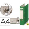 ARCHIVADOR DE PALANCA ELBA CARTON FORRADO DIN A4 VERDE -LOMO DE 80 MM -RADO CHIC