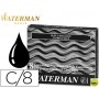 TINTA ESTILOGRAFICA WATERMAN NEGRA -CAJA DE 8 CARTUCHOS STANDARD -LARGOS