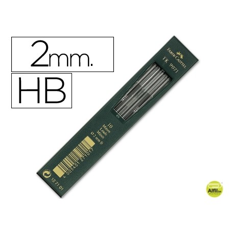 MINAS FABER GRAFITO 9071 HB 2 MM -ESTUCHE DE 10 MINAS