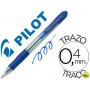 BOLIGRAFO PILOT SUPER GRIP AZUL RETRACTIL SUJECION DE CAUCHO TINTA BASE DE ACEITE