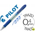BOLIGRAFO PILOT SUPER GRIP AZUL RETRACTIL SUJECION DE CAUCHO TINTA BASE DE ACEITE