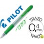 BOLIGRAFO PILOT SUPER GRIP VERDE RETRACTIL SUJECION DE CAUCHO TINTA BASE DE ACEITE
