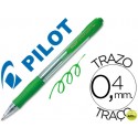 BOLIGRAFO PILOT SUPER GRIP VERDE RETRACTIL SUJECION DE CAUCHO TINTA BASE DE ACEITE