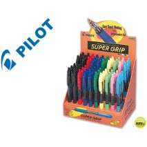BOLIGRAFO PILOT SUPER GRIP -EXPOSITOR DE 60 UNIDADES