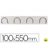PERCHERO METALICO 611 BLANCO -PARED -4 COLGADORES