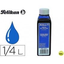 TINTA TAMPON PELIKAN AZUL -FRASCO DE 1/4 LITRO