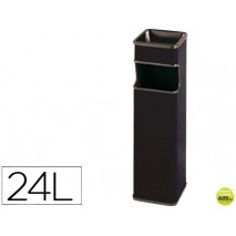 CENICERO PAPELERA CUADRADO 403NEGRO -METALICO -MEDIDA 65X18X18 CM