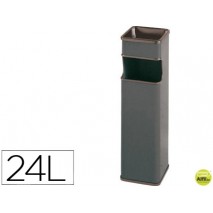 CENICERO PAPELERA CUADRADO 403GRIS -METALICO -MEDIDA 65X18X18 CM