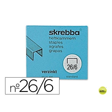 GRAPAS SKREBBA SK-26/6 (442) -GALVANIZADAS -CAJA DE 5000