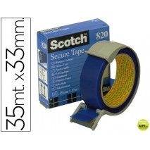 CINTA ADHESIVA SCOTCH POSTAL -AZUL -ROLLO DE 35 MT X 33 MM 820