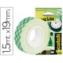 SOPORTE ADHESIVO CINTAS SCOTCHDOBLE CARA -ROLLO BLANCO 19 MM X 1.5 MT