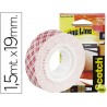 SOPORTE ADHESIVO CINTAS SCOTCHDOBLE CARA -SUPERRESISTENTE -ROLLO 19 MM X 1.5 MT
