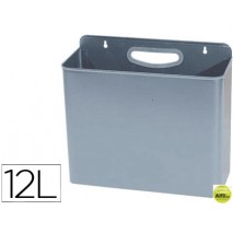 PAPELERA METALICA 99 DE PARED 45X13X29 CM GRIS