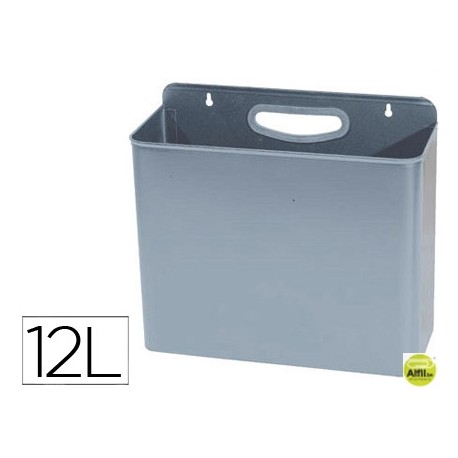 PAPELERA METALICA 99 DE PARED 45X13X29 CM GRIS