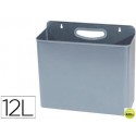 PAPELERA METALICA 99 DE PARED 45X13X29 CM GRIS