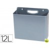 PAPELERA METALICA 99 DE PARED 45X13X29 CM GRIS