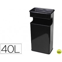CENICERO PAPELERA METALICO 406NEGRO -MEDIDA 67X31X19 CM