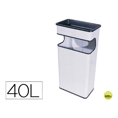 CENICERO PAPELERA METALICO 406BLANCO -MEDIDA 67X31X19 CM