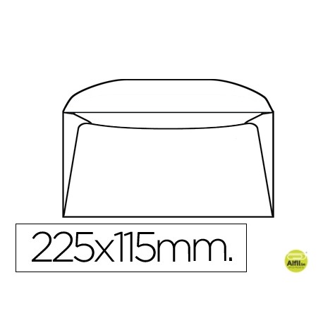 SOBRE LIDERPAPEL A-2000 -BOLSA DE 10 UNIDADES  115X225 MM
