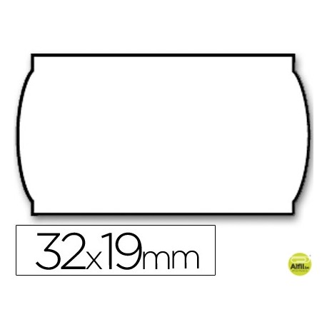 ETIQUETAS METO ONDULADAS 32 X 19 MM LISA REMOVIBLE BL. -ROLLO 1000 ETIQUETAS