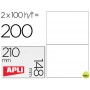 ETIQUETA ADHESIVA APLI 1264 TAMAÑO 210X148 MM -FOTOCOPIADORA LASER INK-JET -CAJA CON 100 HOJAS DIN A