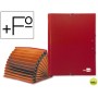 CARPETA CLASIFICADORA LIDERPAPEL 12 DEPARTAMENTOS FOLIO PROLONGADO CARTON FORRADO ROJA FUELLE