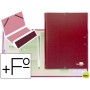 CARPETA CLASIFICADORA LIDERPAPEL 12 DEPARTAMENTOS FOLIO PROLONGADO CARTON FORRADO ROJA