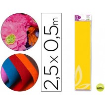 PAPEL CRESPON LIDERPAPEL 50 CM X 2.5M 34G/M2 AMARILLO