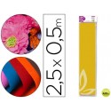 PAPEL CRESPON LIDERPAPEL 50 CM X 2.5M 34G/M2 AMARILLO ORO