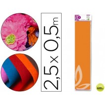 PAPEL CRESPON LIDERPAPEL 50 CM X 2.5M 34G/M2 SALMON
