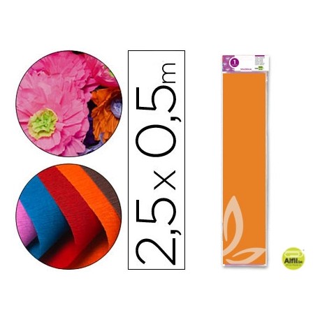 PAPEL CRESPON LIDERPAPEL 50 CM X 2.5M 34G/M2 SALMON