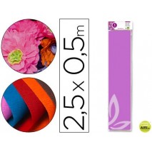 PAPEL CRESPON LIDERPAPEL 50 CM X 2.5M 34G/M2 LILA