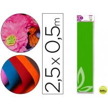 PAPEL CRESPON LIDERPAPEL 50 CM X 2.5M 34G/M2 VERDE