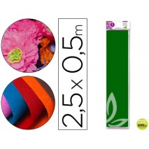 PAPEL CRESPON LIDERPAPEL 50 CM X 2.5M 34G/M2 VERDE OSCURO