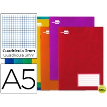 LIBRETA LIDERPAPEL WRITE A5 32 HOJAS 60G/M2CUADRO 3MM CON MARGEN