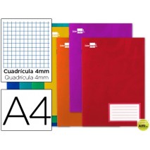 LIBRETA LIDERPAPEL WRITE A4 32 HOJAS 60G/M2 CUADRO 4MM CON MARGEN