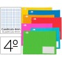 LIBRETA ESCOLAR LIDERPAPEL 32HCUARTO APAISADO CUADRO 4 MM