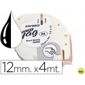 CINTA DYMO PAPEL 12MMX4MT -NEGRO/BLANCO PARA LETRATAG
