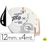 CINTA DYMO PAPEL 12MMX4MT -NEGRO/BLANCO PARA LETRATAG