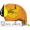 CINTA DYMO 12MMX4MT -NEGRO/HIPERAMARILLO PARA MAQUINA LETRATAG