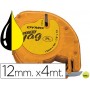 CINTA DYMO 12MMX4MT -NEGRO/HIPERAMARILLO PARA MAQUINA LETRATAG