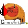 CINTA DYMO 12MMX4MT -NEGRO/ROJO COSMICO PARA MAQUINA LETRATAG
