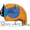 CINTA DYMO 12MMX4MT -NEGRO/ULTRA AZUL PARA MAQUINA LETRATAG