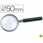 LUPA CRISTAL ARO METALICO MANGO NEGRO W-102 50 MM