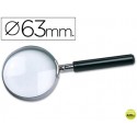 LUPA CRISTAL ARO METALICO MANGO NEGRO W-103 63 MM