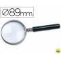 LUPA CRISTAL ARO METALICO MANGO NEGRO W-105 89 MM