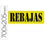 CARTEL CARTULINA "REBAJAS" AMARILLO FLUORESCENTE -TAMANO 700X250 MM