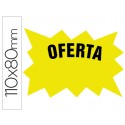 CARTEL CARTULINA ETIQUETA MARCA PRECIOS AMARILLO FLUORESCENTE 110X80 MM